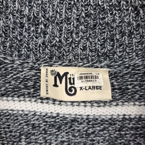 Show Me Your MuMu Trench Cardigan Nordic Knit Long Sweater Gray Women's Size XL - Picture 4 of 6